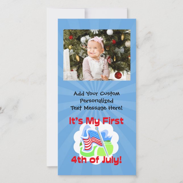 First 4th of July Colourful Blue Baby (Front)