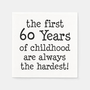 First 60 Years Of Childhood Napkins