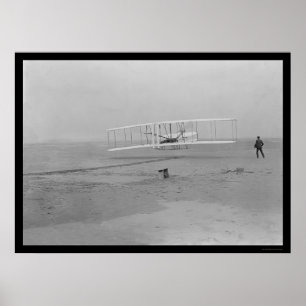 First Aeroplane Flight, Kitty Hawk 1903 Poster