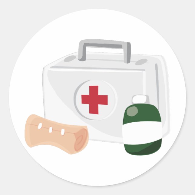 First Aid Classic Round Sticker (Front)