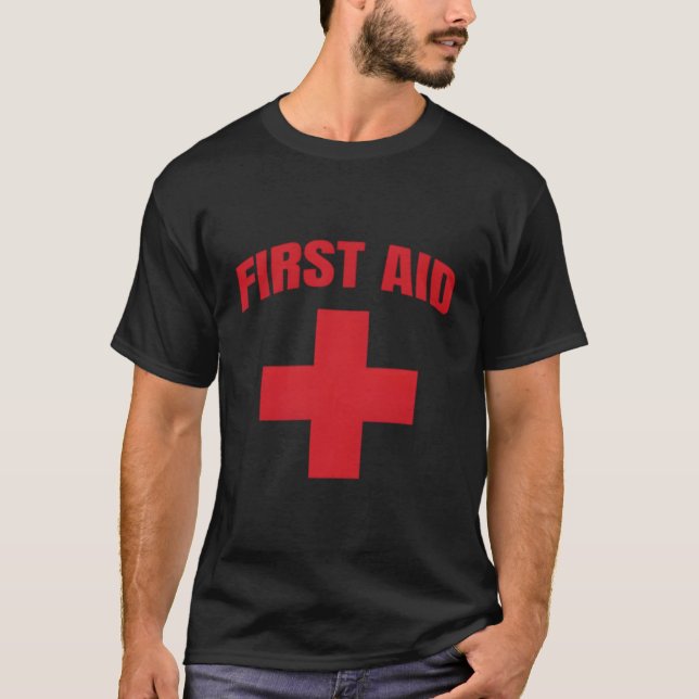 First Aid Cross For Emergency Staff Events Concert T-Shirt (Front)