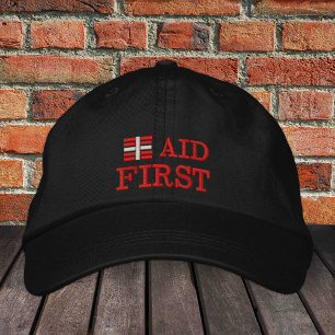 First Aid embroidered Trucker hat Red / B ack