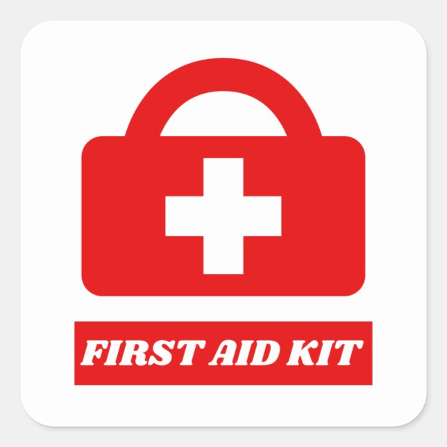 First Aid & Emergency  Square Sticker (Front)