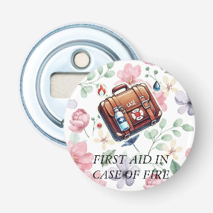 FIRST AID IN CASE OF FIRE BOTTLE OPENER