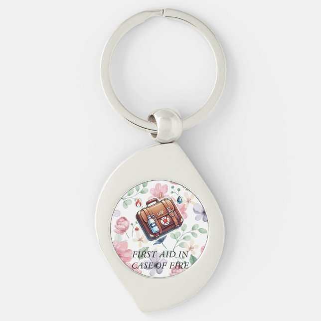 FIRST AID IN CASE OF FIRE KEY RING (Front)
