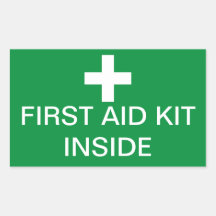 First Aid Kit Inside Sticker