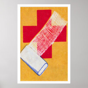First Aid - Matchbox Print - Aesthetic Wall Art