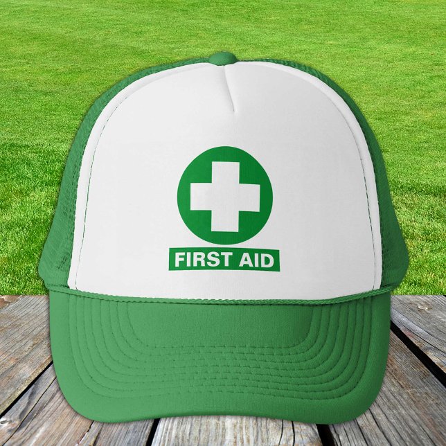 First Aid - Medic - Ambulance, Help Trucker Hat (Creator Uploaded)