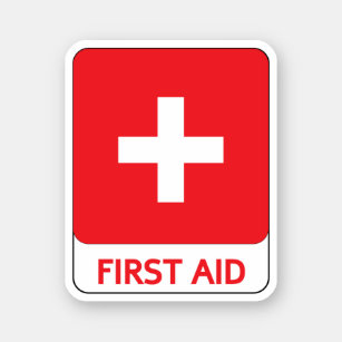 FIRST AID MEDICAL BOX STICKER FOR EMERGENCY