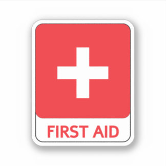 FIRST AID MEDICAL BOX STICKER FOR EMERGENCY