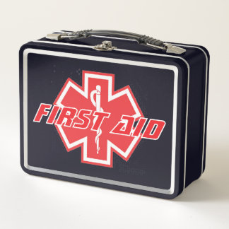 First Aid  Metal Lunch Box