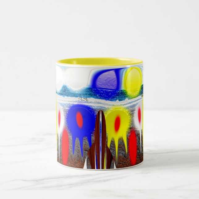 First Alien Invasion Two-Tone Coffee Mug (Center)