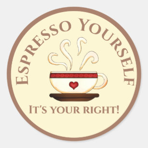 First Amendment: Espresso Yourself Classic Round Sticker