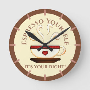 First Amendment: Espresso Yourself Round Clock