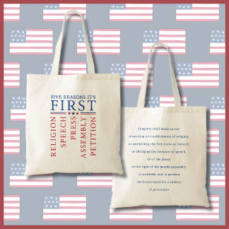 First Amendment Freedom of Speech Protest Rally Tote Bag