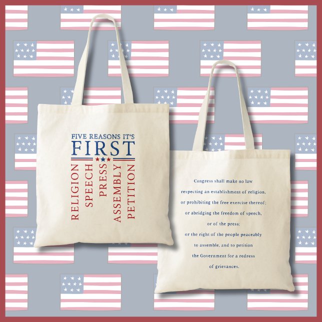 First Amendment Freedom of Speech Protest Rally Tote Bag (Creator Uploaded)