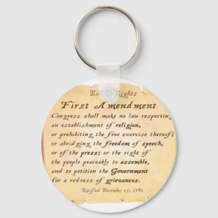 First Amendment Key Ring