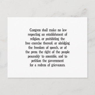 First Amendment Postcard