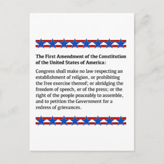 First Amendment Rights Postcard