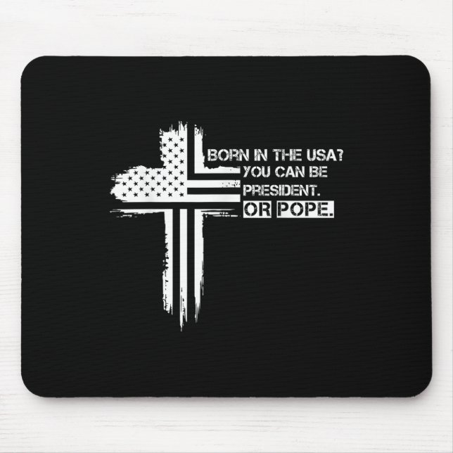 First American Pope Leo Cardinal Robert Prevost Xi Mouse Pad (Front)