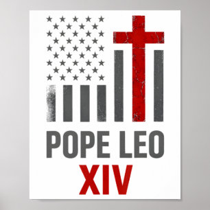 First American Pope Leo Xiv Catholic Religious Men Poster