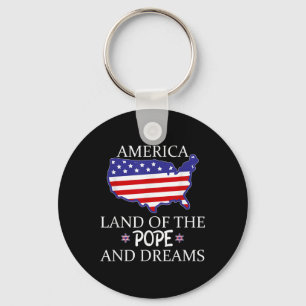 First American Pope Usa Proud Key Ring