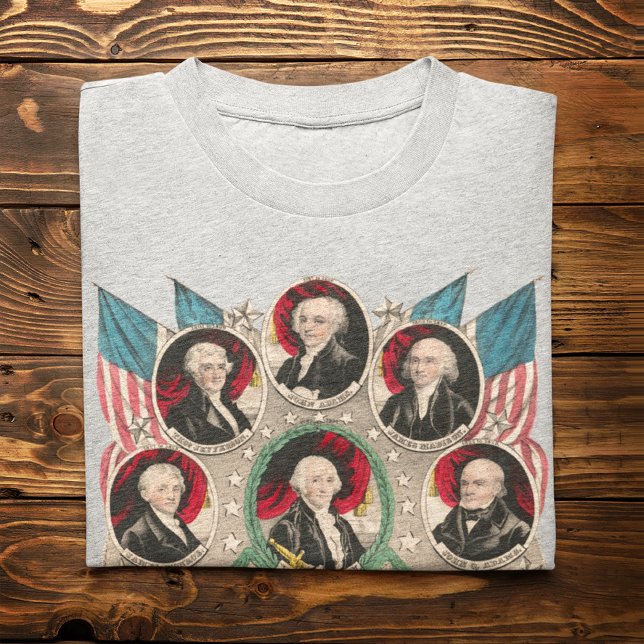 First American Presidents Restored 1844 Lithograph T-Shirt (Creator Uploaded)
