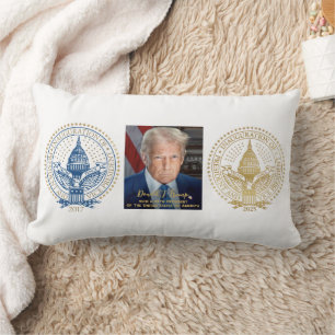 First and Second Inaugural Seal Donald Trump Lumbar Cushion