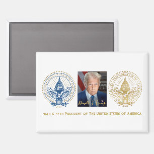 First and Second Inaugural Seal Donald Trump Magnet