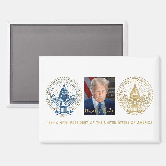 First and Second Inaugural Seal Donald Trump Magnet (Front/Back)