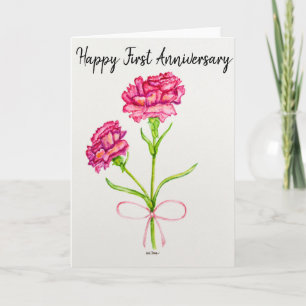 First Anniversary Blank Greeting card