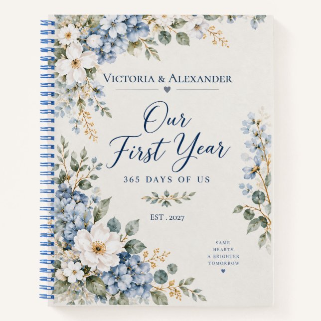 First Anniversary Our First Year Notebook (Front)