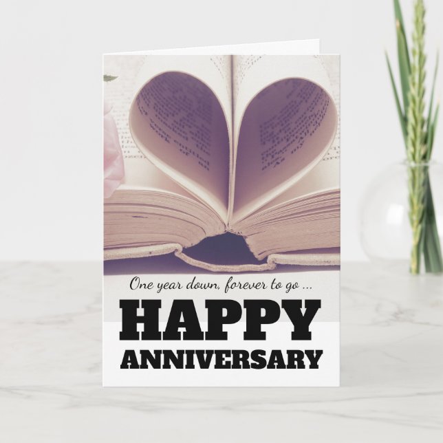 First anniversary Paper Heart Card (Front)