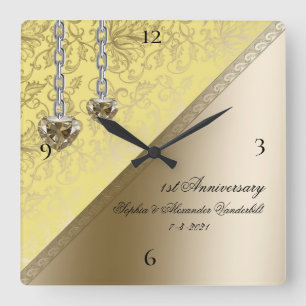First Anniversary Wall Clock