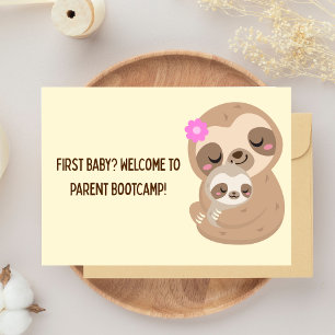First Baby Parent Bootcamp Humour for New Parents Card
