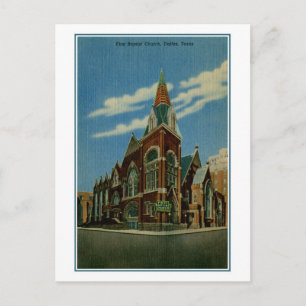 First Baptist Church, Dallas TX vintage Postcard