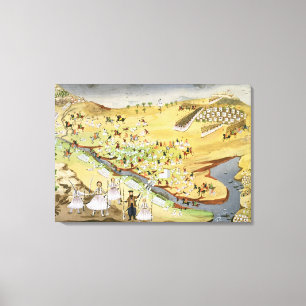 First battle between Greeks and Turks, at the Alam Canvas Print