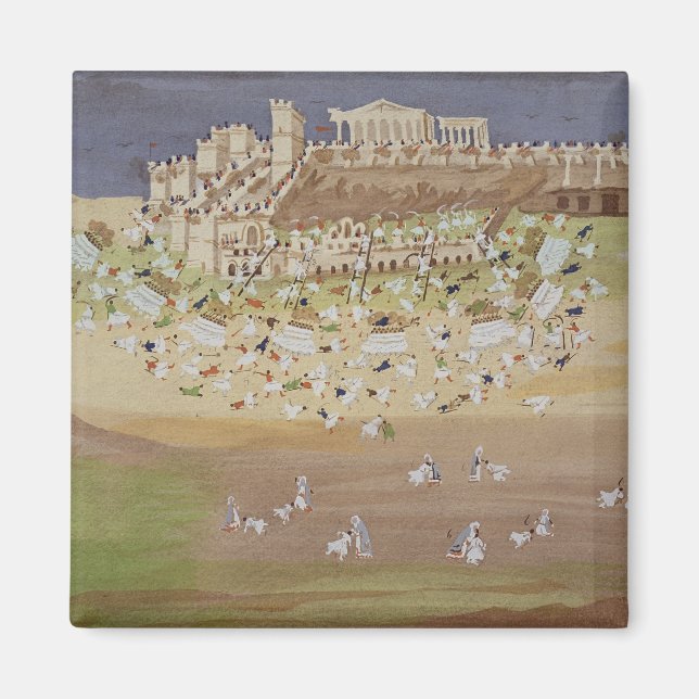 First battle of Athens in 1826, from the Pictorial Magnet (Front)