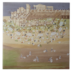 First battle of Athens in 1826, from the Pictorial Tile