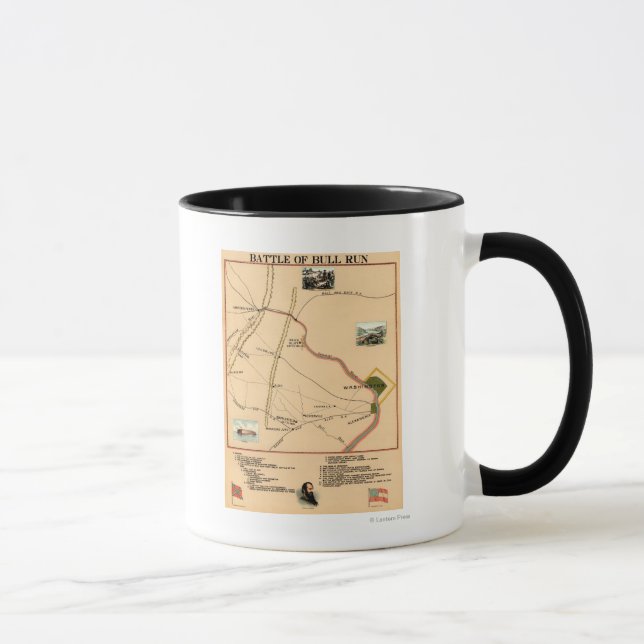 First Battle of Bull Run - Civil War Panoramic 2 Mug (Right)
