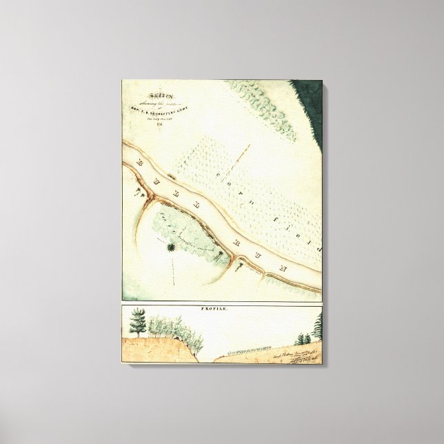 First Battle of Bull Run - Civil War Panoramic 4 Canvas Print (Front)