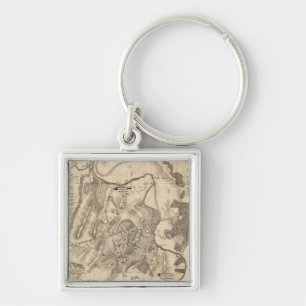 First Battle of Bull Run - Civil War Panoramic 4 Key Ring
