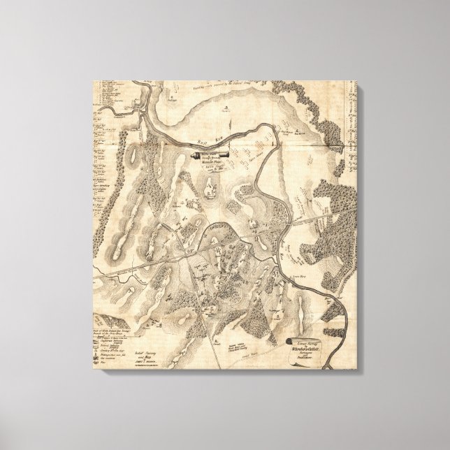 First Battle of Bull Run - Civil War Panoramic 5 Canvas Print (Front)