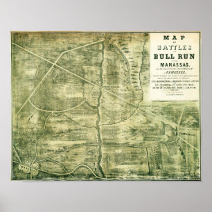 First Battle of Bull Run - Civil War Panoramic Poster