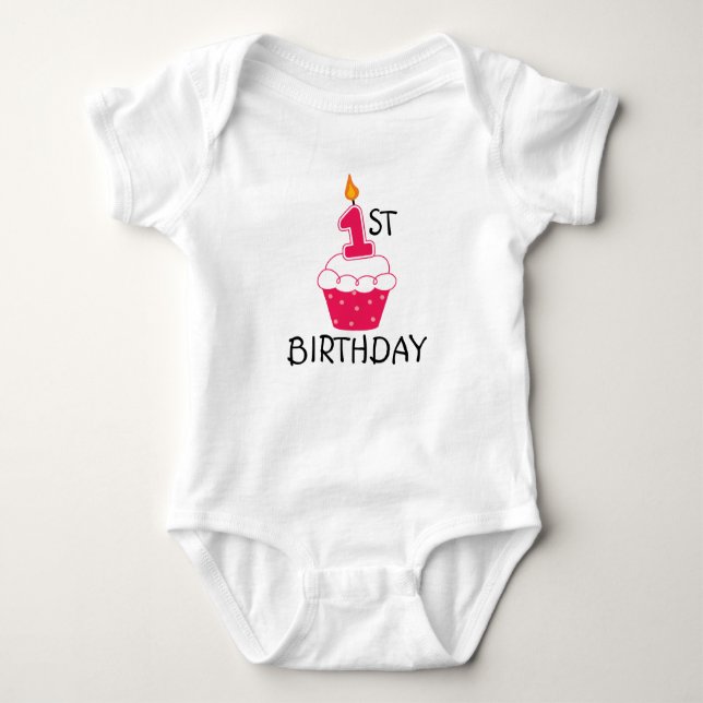First Birthday Baby Bodysuit (Front)