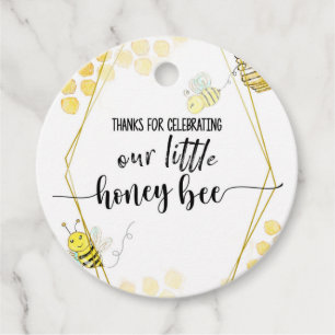 FIRST BIRTHDAY, BEE PARTY, BEE THEMED FAVOUR TAGS