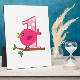First Birthday Birdie Plaque