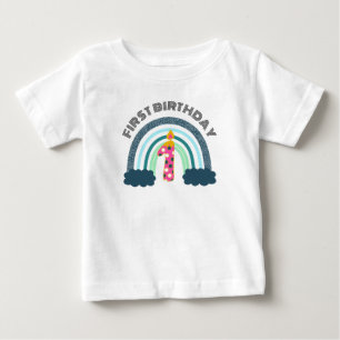 First Birthday Boho  Baby Girl  T-Shirt