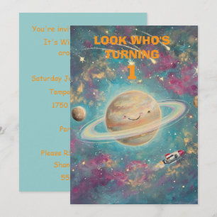 First Birthday Boy Party Digital Download Invitation
