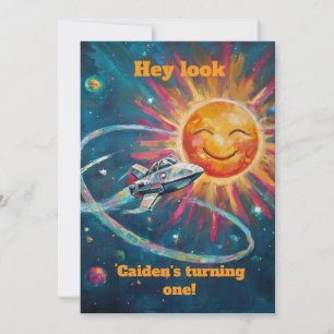 First Birthday Boy Party Invitation